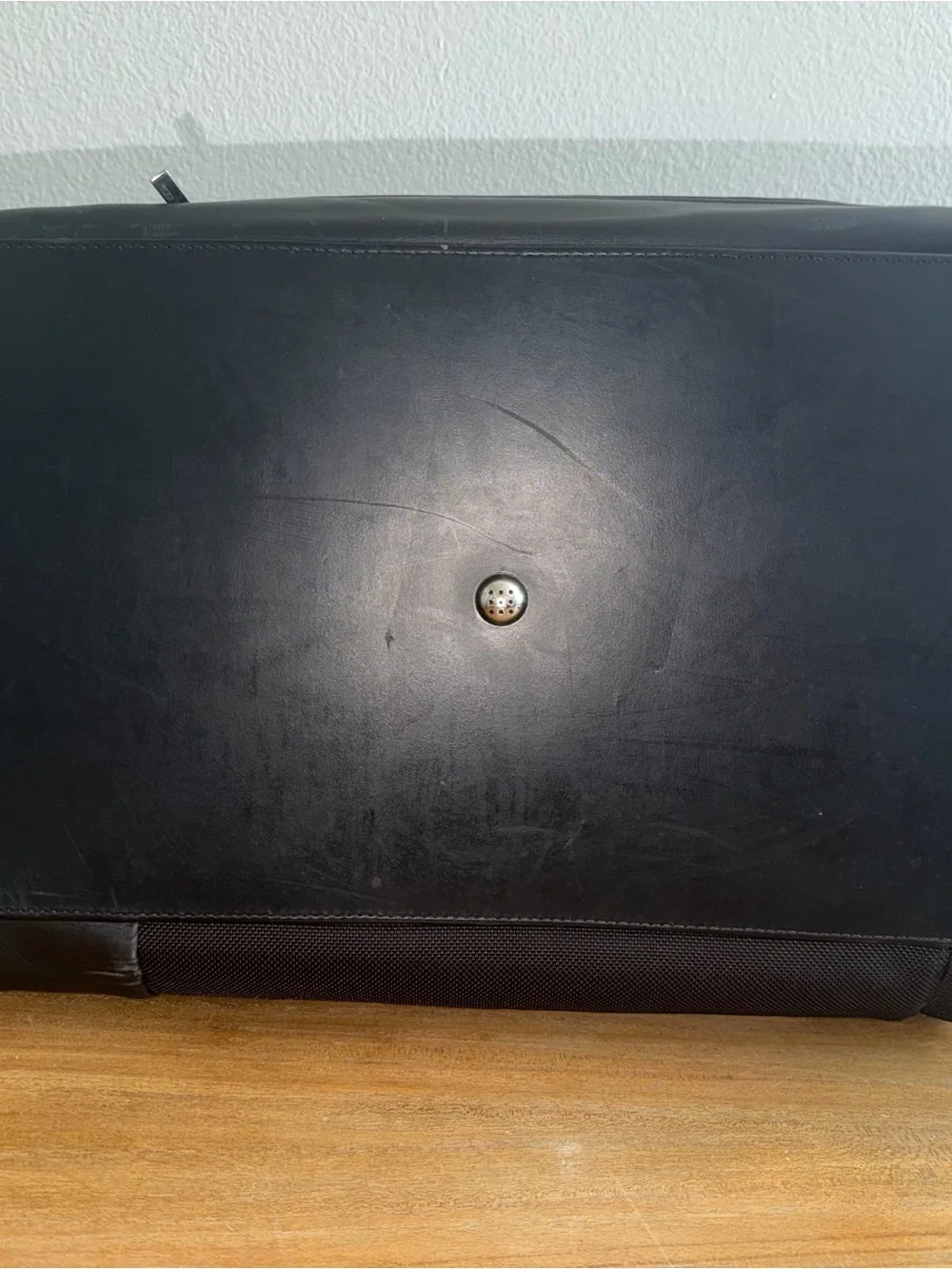 Tumi Black Nylon Laptop Briefcase with Leather Trim